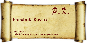 Parobek Kevin névjegykártya
